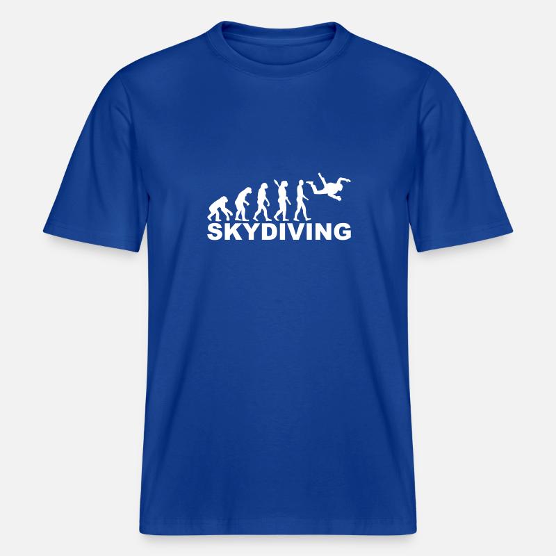 Evolution skydiving -  RELAXED FIT Unisex Organic T-Shirt - majorelle blue