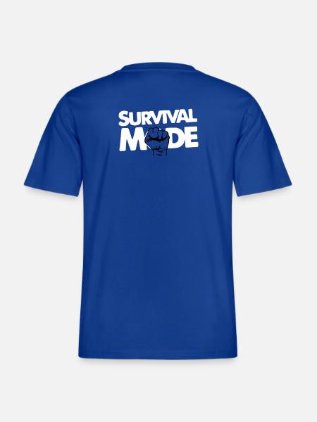 Survival Mode -  RELAXED FIT Unisex Organic T-Shirt - majorelle blue
