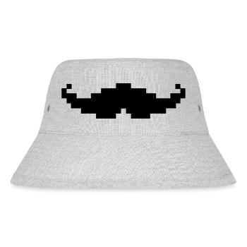 moustache pixel geek - Bob recyclé Stanley/Stella - gris chiné - Devant