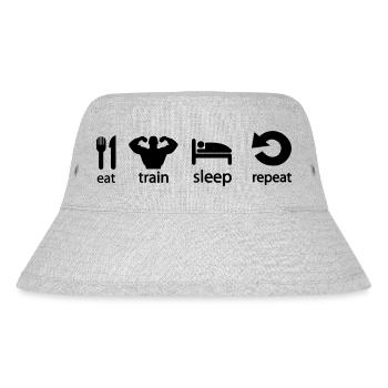 train_repeat - Stanley/Stella recycelter Bucket Hat - Grau meliert - Vorne