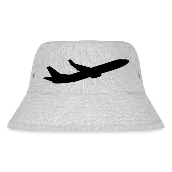 flugzeug_1__f1 - Stanley/Stella recycelter Bucket Hat - Grau meliert - Vorne