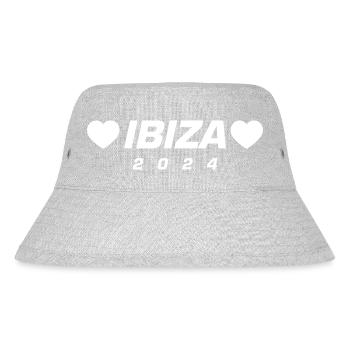 Ibiza 2024 Herz - Stanley/Stella recycelter Bucket Hat - Grau meliert - Vorne
