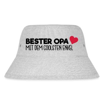 Bester Opa - Enkel - Stanley/Stella recycelter Bucket Hat - Grau meliert - Vorne