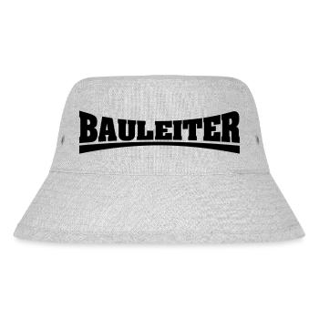 bauleiter_schriftzug - Stanley/Stella recycelter Bucket Hat - Grau meliert - Vorne