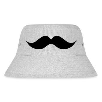 moustache ondulée - Bob recyclé Stanley/Stella - gris chiné - Devant