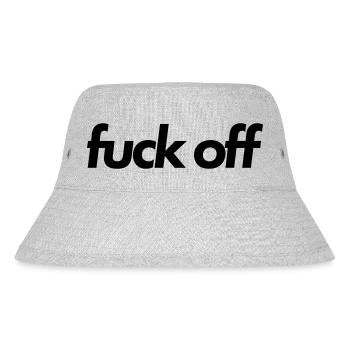 fuck off - Stanley/Stella recycelter Bucket Hat - Grau meliert - Vorne