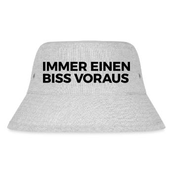 immer einen Biss voraus - Stanley/Stella recycelter Bucket Hat - Grau meliert - Vorne