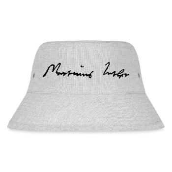 Martin Luther Signature - Stanley/Stella Recycled Bucket Hat - heather grey - Front