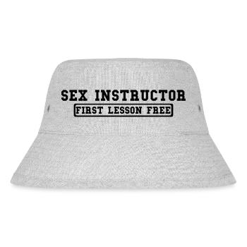 sex instructor - Stanley/Stella Recycled Bucket Hat - heather grey - Front