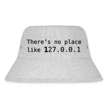 Es gibt keinen Platz wie 127.0.0.1 - Stanley/Stella recycelter Bucket Hat - Grau meliert - Vorne