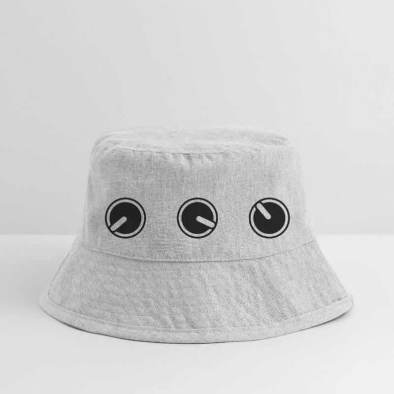 round circle turn loudness button knobs switch pla Stanley/Stella Recycled Bucket Hat