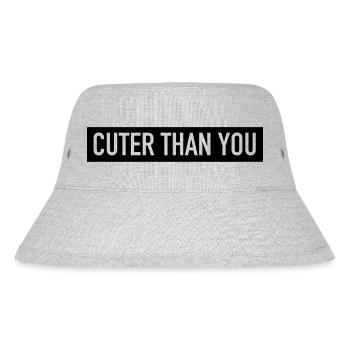 Cuter Than You - Stanley/Stella Recycled Bucket Hat - heather grey - Front