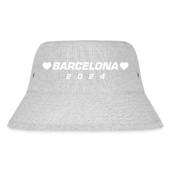Barcelona 2024 Heart - Stanley/Stella Recycled Bucket Hat - heather grey - Front