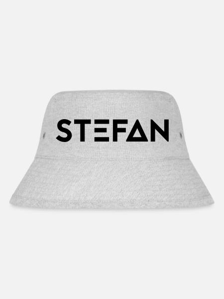 Vorname Stefan - Stanley/Stella recycelter Bucket Hat - Grau meliert