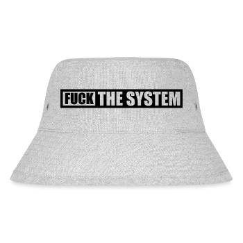 Logo fuck the system - Stanley/Stella recycelter Bucket Hat - Grau meliert - Vorne