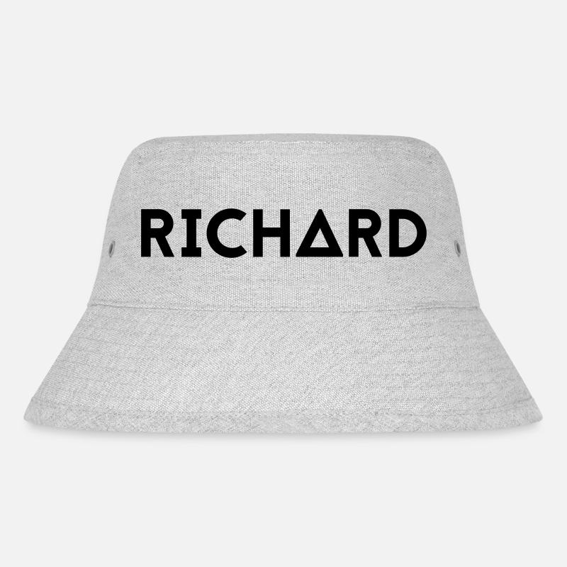 First name Richard - Stanley/Stella Recycled Bucket Hat - heather grey