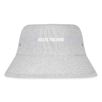 Freundschaft Beste Freunde Herz Liebe - Stanley/Stella recycelter Bucket Hat - Grau meliert - Vorne