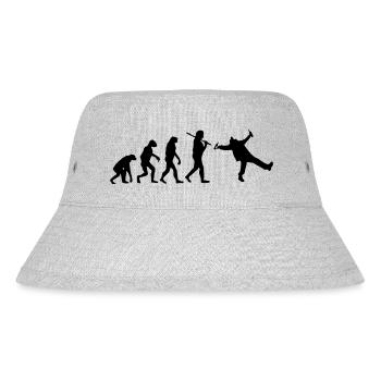 Evolution : Drunk - Stanley/Stella recycelter Bucket Hat - Grau meliert - Vorne