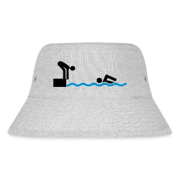 schwimmen Staffel - Stanley/Stella recycelter Bucket Hat - Grau meliert - Vorne
