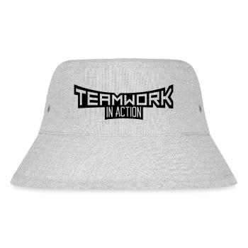 crew teamwork cool design in action logo team work - Stanley/Stella Recycled Bucket Hat - heather grey - Front
