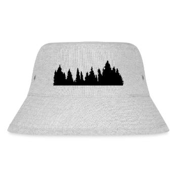 forest forest conifer conifer forest silhouette f - Stanley/Stella Recycled Bucket Hat - heather grey - Front