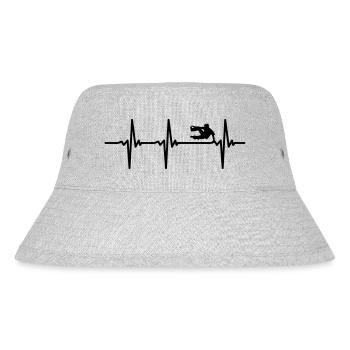 Herzschlag Parkour EKG - Stanley/Stella recycelter Bucket Hat - Grau meliert - Vorne