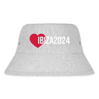 Ibiza 2024 Herz Urlaub - Stanley/Stella recycelter Bucket Hat - Grau meliert - Vorne