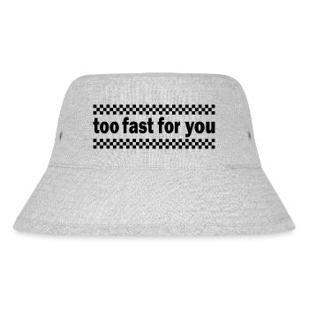 too fast for you flag - Stanley/Stella recycelter Bucket Hat - Grau meliert - Vorne