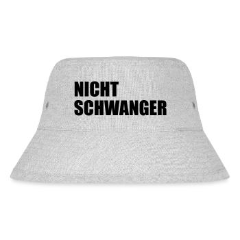 NICHT SCHWANGER - Stanley/Stella recycelter Bucket Hat - Grau meliert - Vorne