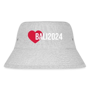 Bali 2024 Herz Urlaub - Stanley/Stella recycelter Bucket Hat - Grau meliert - Vorne