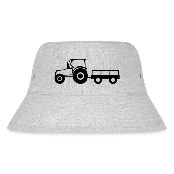 Tractor With Trailer - Stanley/Stella Recycled Bucket Hat - heather grey - Front