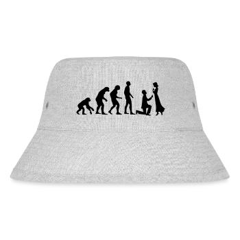 EVOLUTION HEIRATSANTRAG! - Stanley/Stella recycelter Bucket Hat - Grau meliert - Vorne