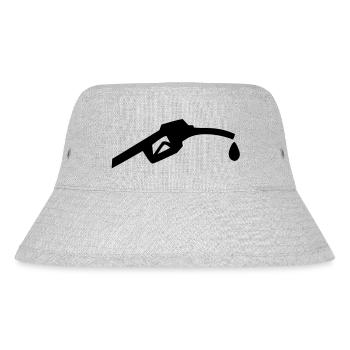 Benzin Petroleum Zapfsäule - Stanley/Stella recycelter Bucket Hat - Grau meliert - Vorne