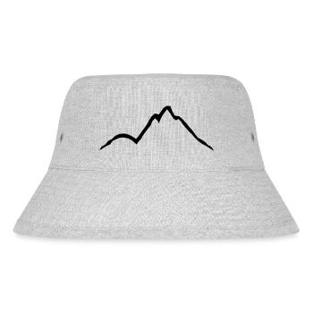 Conception de lignes de belles montagnes - Bob recyclé Stanley/Stella - gris chiné - Devant