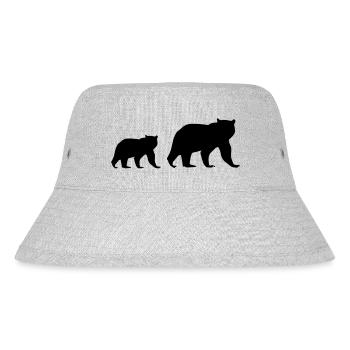 bären - Stanley/Stella recycelter Bucket Hat - Grau meliert - Vorne