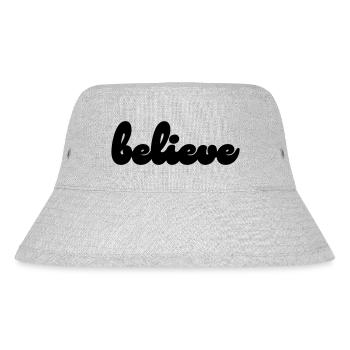 believe - Stanley/Stella Recycled Bucket Hat - heather grey - Front