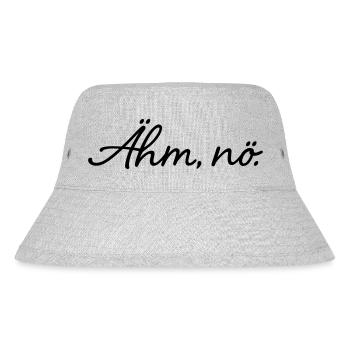 Ähm, nö. - Stanley/Stella recycelter Bucket Hat - Grau meliert - Vorne