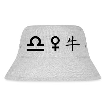 Libra Venus Ox - Stanley/Stella Recycled Bucket Hat - heather grey - Front