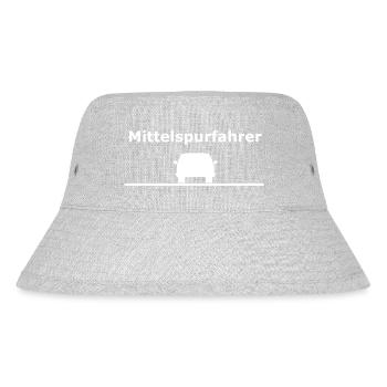 Mittelspurfahrer - Stanley/Stella recycelter Bucket Hat - Grau meliert - Vorne