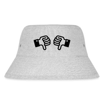 Daumen runter / Thumbs down (2) - Stanley/Stella recycelter Bucket Hat - Grau meliert - Vorne