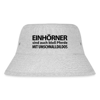einhorn pferde dildo märchen feenstaub ponyhof - Stanley/Stella recycelter Bucket Hat - Grau meliert - Vorne