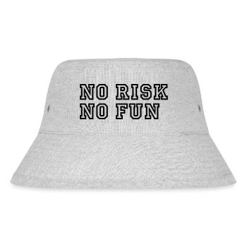 No Risk No Fun / Quote / Funny / Humor / Citation - Stanley/Stella recycelter Bucket Hat - Grau meliert - Vorne