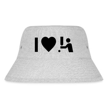 Cool "I Love Cricket" design for him and her - Stanley/Stella Recycled Bucket Hat - heather grey - Front