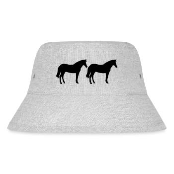 horses - Stanley/Stella Recycled Bucket Hat - heather grey - Front