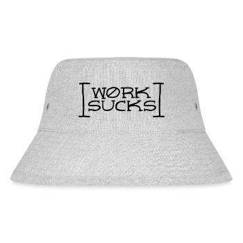 Work sucks - Stanley/Stella recycelter Bucket Hat - Grau meliert - Vorne