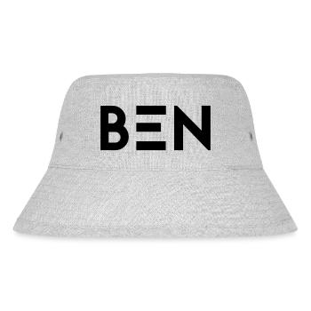 Vorname Ben - Stanley/Stella recycelter Bucket Hat - Grau meliert - Vorne