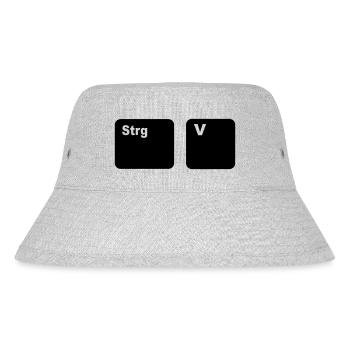 Strg V Copy and Paste Vater und Sohn Partner Shi - Stanley/Stella recycelter Bucket Hat - Grau meliert - Vorne