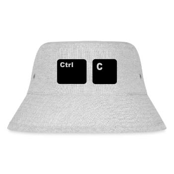 Ctrl C Copy and Paste Father and Son Partner Shi - Stanley/Stella recycelter Bucket Hat - Grau meliert - Vorne