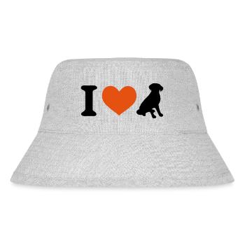 I love labrador - Stanley/Stella recycelter Bucket Hat - Grau meliert - Vorne