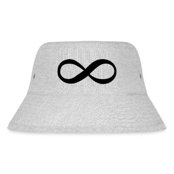 unendlich - Stanley/Stella recycelter Bucket Hat - Grau meliert - Vorne